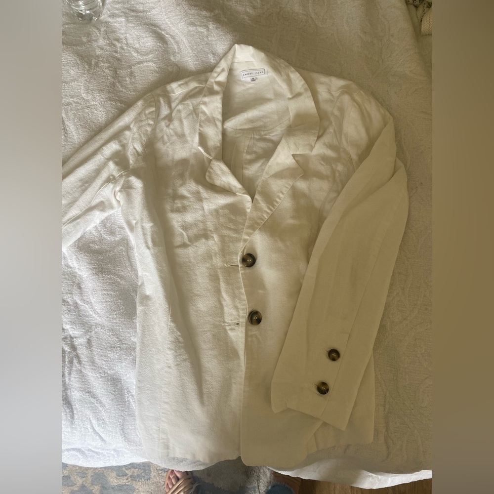 EMORY PARK WHITE LINEN BLAZER